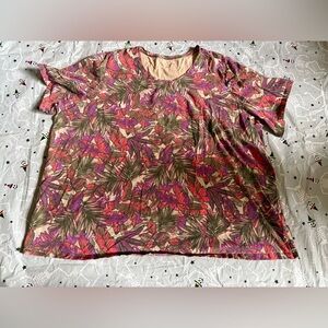 Catherine’s Plus Size Shirt Sleeve Shirt Multicolor Size 4X 30/32W